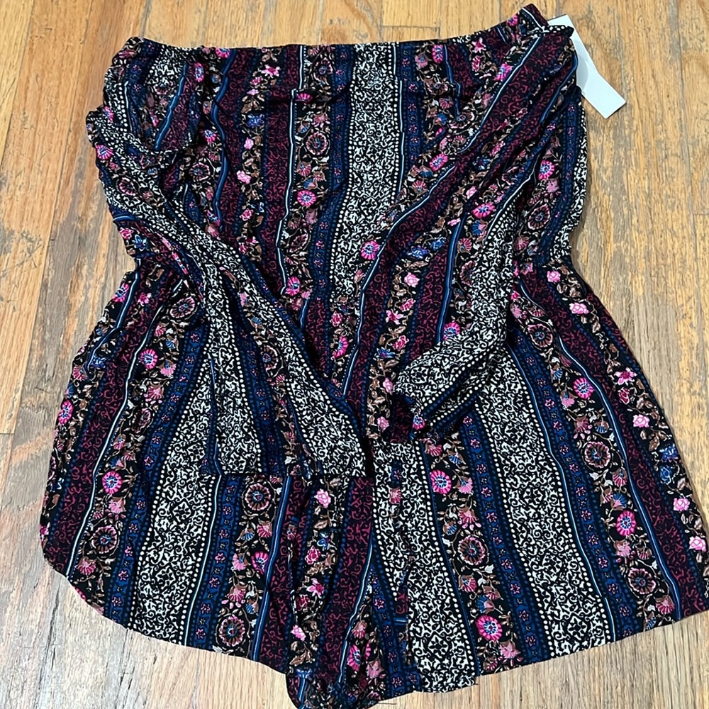 Brand new off the shoulder, multicolored blouse